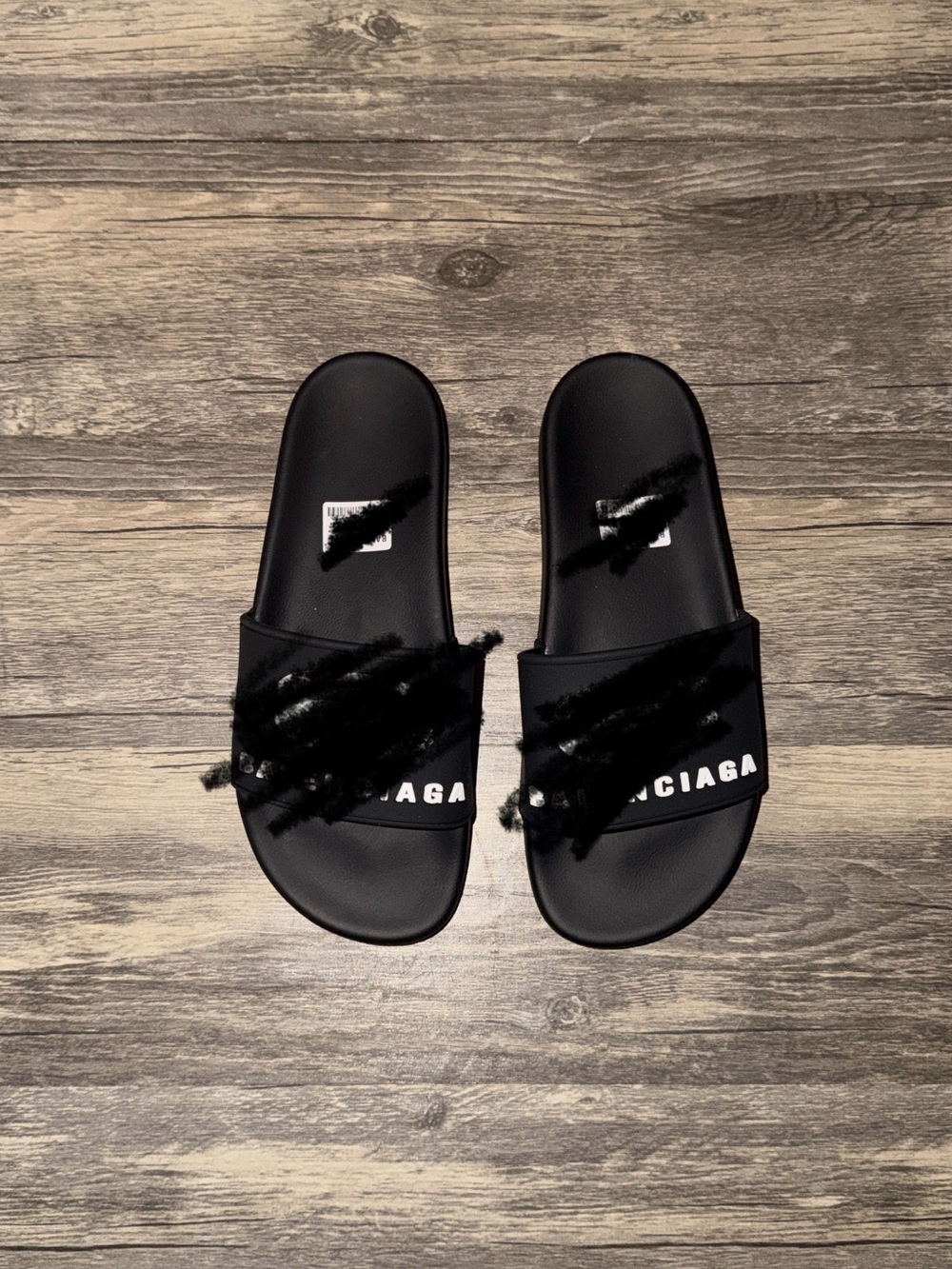 Black Slide Sandals - Unbranded